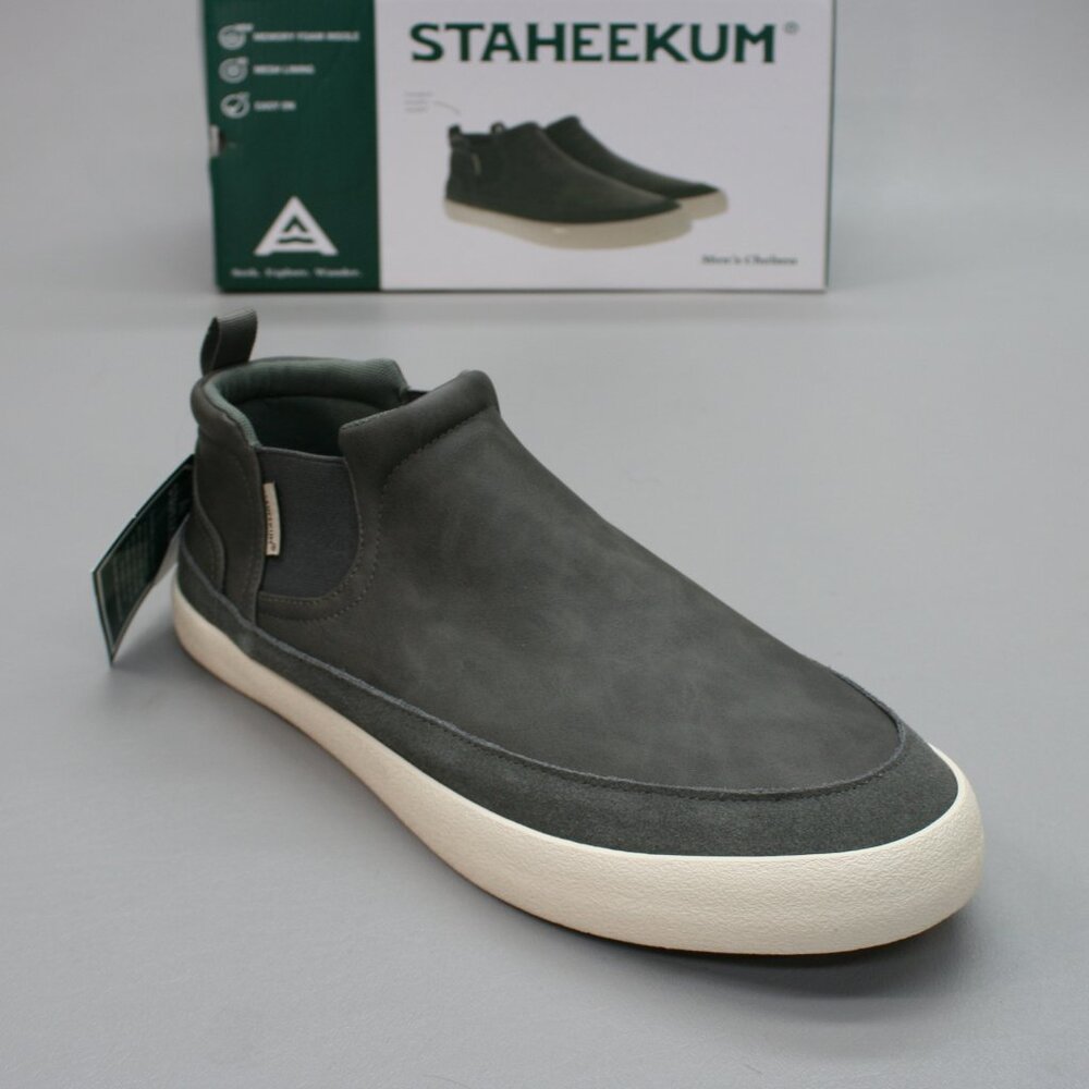Staheekum Men's 10 Chelsea Gray Slip-on Shoes Memory Foam Low Boots - 1624744